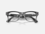 Ray-Ban Meta Wayfarer Gen 2 AI Glasses Shiny Transparent Grey/Sapphire Transitions RW4012 6840MF 53 - Image 7