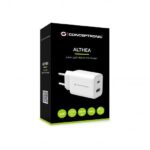 CONCEPTRONIC ALTHEA11W 2-Port 33W PPS USB PD Charger, USB-A x 1, USB-C x 1, QC 3.0, 40.2 x 65.7 x 30 mm