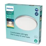 Plafoniera LED Philips Spray CL260, 12W, 1200 lm, lumina calda (2700K) ,IP44, 28.7cm, Metal/Plastic, Argintiu - Image 2