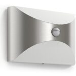 Aplica LED pentru exterior cu senzor de miscare Philips Herb, 6W (47W) ,600 lm, lumina calda (2700K), IP44, 105x230x162mm, Inox