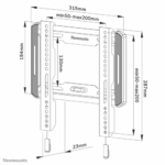 Suport TV de perete, Neomounts by Newstar WL30-550BL12, Fix, 24"- 55", VESA 200x200mm, suporta pana la 45kg, negru - Image 2