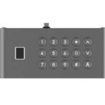 Modul cu tastatura si cititor de amprenta pentru videointerfonul Hikvision KD9633 , capacity fingerprint 5000, 1 USB type-C, only connect to KD9633, Button 15 keypad, Protective level IP65 & IK07, Working: temperature:-30° C to 60°, Dimensions:74 mm x 159.2 mm x 29.2 mm, Weight 0.31 kg.