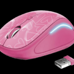 Mouse Wireless Trust Yvi FX, 1600 dpi, roz
