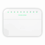 Modul hybrid extensie 10 - Zone cablate • intrarea 1 poate fi configurată ca zonă de incendiu • alimentare 12V, 2 baterii litiu reîncărcabile de rezervă, 5000 mAh • backup de 10 ore autonomie pe baterie @220 mA ieșire auxiliară • senzor de temperatură • suportă intrări fără rezistență EOL,
