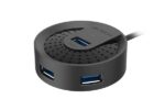 HUB extern A4TECH, porturi USB-A: USB 3.0 x 4, conectare prin USB-C , cablu 0.50 m, negru - Image 2