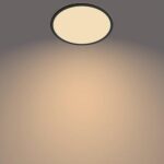 Plafoniera LED Philips Superslim CL550, 3 trepte de intensitate, 18W ,1500 lm, lumina calda (2700K), IP44, 30cm, Negru - Image 2
