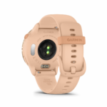 Ceas Garmin vívoactive 6 display AMOLED, dimensiune afisaj 30.4 mm, rezolutie afisaj  390 x 390 pixeli, memorie 8GB, autonomie până la 11 zile (5 zile cu afişajul permanent pornit) rezistanta la apa pana la 5 ATM, greutate: 23g, ramă Pink Dawn cu curea Bone, carcasă Pink Dawn Metallic şi curea - Image 4