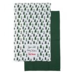 Set 2 prosoape de bucatarie, 38x63 cm,Green - Image 2