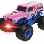 MASINUTA CU LUMINI, SUNETE SI FRICTIUNE, SCARA 1/24, 19CM, ROZ