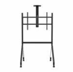 Stand TV mobil Serioux TV213CA, dimensiuni: 1050x755x2320mm, compatibilitate Max Vesa:  900x600mm, compatibilitate TV:  55"-100", greutate maximă suportata: 120 kg, baza cu 4 roti, raft multifunctional, negru - Image 3