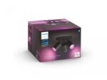 Spot LED RGB Triplu Philips Hue Fugato, Bluetooth, 3xGU10, 3x5.7W ,1050lm, lumina alba si color (2000-6500K), IP20, Metal, Negru - Image 3