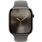 Apple Watch Series 10 GPS + Cellular 46mm Natural Titanium Case with Stone Grey Sport Band - S/M