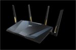 Router Wireless Asus RT-AX88U PRO; Standard rețea: WiFi 6 (802.11ax) Segment produs: Performanță AX Extremă AX6000; Rata Datelor: 802.11ax (2.4GHz): până la 1148 Mbps, 802.11ax (5GHz): până la 4804 Mbps; 4* antenă externă; Procesor: Quad-core la 2.0GHz; Memorie: 256 MB Flash, 1GB RAM; Frecvența de
