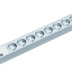 Bachmann IT PDU 8 x prize Schuko, in Schuko,  1U, impamantare, fara intrerupator, 2 metri, RAL 7035, PVC
