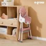Scaun de masa 2 in 1, pliabil, roz, U-Grow - Image 4