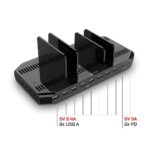 Statie de incarcare USB Lindy, 10 porturi, putere maxima 120W, negru - Image 2