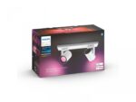 Spot LED RGB Dublu Philips Hue Argenta, Bluetooth, 2xGU10, 2x5.7W ,2x350lm, lumina alba si color (2000-6500K), IP20, Metal, Alb - Image 2