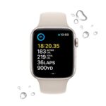 Apple Watch SE GPS + Cellular 40mm Starlight Aluminium Case with Starlight Sport Band - M/L - Image 5
