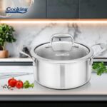 SEMIOALA INOX+CAPAC STICLA 24x12CM, 5L, ATOMIC3, COOKING BY HEINNER - Image 5