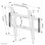 Suport TV de perete, Neomounts by Newstar WL35-550BL14, Fix, 24"- 55", VESA 400x400mm, suporta pana la 60kg, negru - Image 3