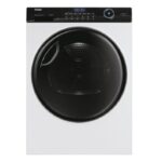 Uscator de rufe Haier HD80-A3959-S, Pompa de caldura cu compresor inverter, 8kg,clasa A+++, WIFI-app hOn, 11 programe +app, alba - usa neagra