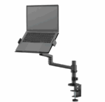 Suport laptop de birou Neomounts DS20-425BL1; pentru display-uri cu diagonale 11.6"-17.3", sistem de prindere VESA 75x75~100x100, greutate maxima suportata 5kg, tilt +90°, -30°, swivel 90°, rotate 360°, distanta fata de perete 162-494mm; inaltime reglabila manual 245-388mm; culoare negru. Garantie 5 - Image 2