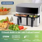FRITEUZA DUBLA CU AER CALD HEINNER PRODUAL FUSION HAF-H9DB17BKS - Image 8