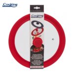 CAPAC STICLA CU MARGINE DIN SILICON AJUSTABILA PE 3 DIMENSIUNI 28/30/32 CM, ROSU, COOKING BY HEINNER - Image 5