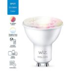 Bec LED RGB inteligent WiZ Connected Colors, Wi-Fi, GU10, 4.9W (50W) ,345lm, lumina alba si color (2200-6500K), compatibil Google Assistant/Alexa/Siri - Image 4