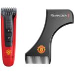 Aparat de tuns pentru barba/mustata MB4128 Manchester United Beard Boss Styler, Lame CaptureTrim, Lame lavabile, Indicator LED, Rosu/ Negru