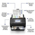 EPSON WORKFORCE ES-590W A4 SCANNER, Format A4, Scanner CIS, Sursa lumina LED, Rezolutie: 600 x 600 DPI, Senzor ultrasonic, Touchscreen 10.9cm, Viteza scanare: 45ppm, Capacitate : 100 coli, Volum zilnic:5000 pagini, Duplex single pass, Interfata: USB, WI-FI, LAN, Dimensiuni: 296‎ x 169 x 167 mm - Image 3