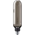 Bec LED vintage (decorativ) Philips Giant T65, EyeComfort, E27 ,6.5W(20W), 200 lm, lumina calda (1800K), dimabil, Fumuriu, 27.3x6.6 cm