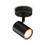 Spot LED RGB WiZ Imageo, Wi-Fi, Bluetooth, 4.9W, 345 lm, lumina albasicolor (2700-6500K), IP20, Metal, Negru