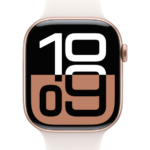 Apple Watch Series 10 GPS 46mm Rose Gold Aluminium Case with Light Blush Sport Band - M/L