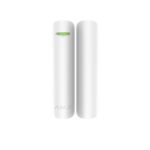 Contact magnetic DoorProtect, wireless, alb - AJAX; Interspatiu: max. 2 cm cu magnetul mare, max. 1cm cu magnetul mic; Timp alarmare: 0.15 s; Senzori: contact Reed, 2.000.000 deschideri durata viata; Frecventa operare: 868.0 - 868.6 MHz; Putere RF: autoajustabila max. 20 mW; Criptare: AES; Distanta