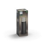 Stalp LED pentru exterior Philips Hue Lucca, 1xE27, 9W (60W), 806 lm ,lumina calda (2700K), IP44, 400x142mm, Antracit - Image 3
