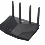 ASUS AX5400 Dual-band Wi-FI 6 Router RT-AX5400,Standarde wireless: IEEE 802.11a, IEEE 802.11b, IEEE 802.11g, WiFi 4 (802.11n), WiFi 5 (802.11ac), WiFi 6 (802.11ax), Procesor: 1.5 GHz tri-core, Memorie: 256 MB Flash, 512 MB RAM, 574+4804 Mbps, 4 x antene externe, Interfata: RJ45 for Gigabits BaseT