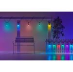 Ghirlanda inteligenta LED RGB pentru exterior Philips WIZ, 12 becuri ,12W, 100-240V, 120 lm, lumina alba si color (2200-6500K), 14.8M, IP65, Negru - Image 4