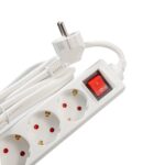 PRELUNGITOR SPACER, Schuko x 5, conectare prin Schuko (T), cablu 3 m, 16 A, max. 3500W, protectie supratensiune, protectie copii, alb - Image 4
