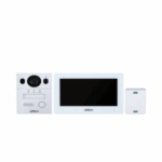 KIT Video Interfon Dahua DHI-KTX01(S; Monitor de interior hibrid Wi-Fi cu 2 fire: Ecran tactil capacitiv TFT de 7 inchi,  comunică cu VTO prin half-duplex, iar aplicația prin full-duplex, Acceptă înregistrarea videoclipurilor și capturarea de instantanee. (Este necesar un card SD până la 64 GB)