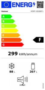 Combina frigorifica HEINNER HCNF-V291BKF+, No Frost, 294 l, Clasa: F, Nu, Negru - Image 5