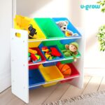 Raft depozitare jucarii cu 9 cosuri multicolore, U-Grow - Image 2