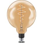 Bec LED inteligent vintage (decorativ) Philips Filament Globe ClearG200 ,Wi-Fi, Bluetooth, E27, 6.7W (40W), 470 lm, lumina alba (2700-6500K)