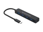 CONCEPTRONIC CTC4USB3 4-Port USB 3.2 Gen 1 Hub with Power Jack, USB-A x 4, 23.5 x 101 x 26 mm - Image 2