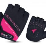 MANUSI B-RACE CU GEL NEGRU/FUXIA, L