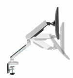 Brat pentru monitor, Material: Oțel, Aluminiu, Plastic, Suprafață finisaj : acoperire cu Pulbere, tehnologie arc, Culoare: Alb Texturat Fin, Gri Spațial Dimensiune compatibila ecran: 27"-45", Greutate maxima (pe ecran): 5~14 kg, Greutate maxima pentru ecran curbat (pe ecran): 5~12 kg - Image 2