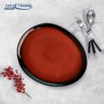 SET 4X FARFURIE OVALA CERAMICA 28 CM, VULCANO, ART OF DINING BY HEINNER - Image 2