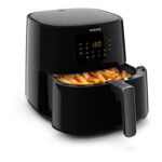 Friteuza fara ulei Philips HD9280/90 Airfryer Essential Collection, capacitate 6.2 L, Rapid Air, Digital, Wifi, 7 presetari, Corp negru/Maner negru