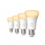4 Becuri LED inteligente Philips Hue A60, Bluetooth, E27, 6W (60W) ,800lm, lumina alba (2200-6500K)