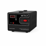 Stabilizator de tensiune Serioux Servo 124-500VA, putere 500VA/300W, tip servo motor, transformator toroidal+ Servo motor, interval tensiune intrare 150V ~ 260V, interval frecvența intrare 45Hz ~ 65Hz, tensiune de ieșire 230V, precizie de ieșire ±3%, prize: 1x Schuko, distorsiuni